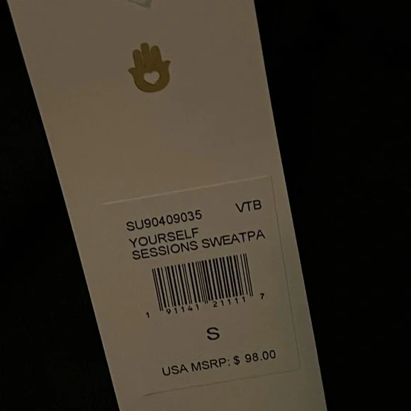 NWT Spiritual Gangster Love Yourself Like Crazy Black Sweatpants Sz Sm - Picture 3 of 5